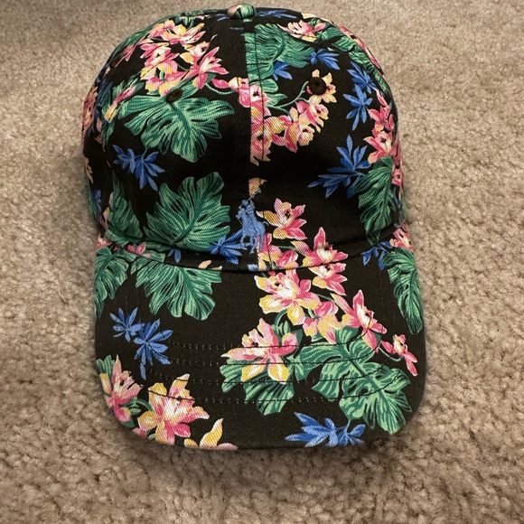 Polo Ralph Lauren ISLAND FLORAL TROPICAL CAP Cotton Hat MULTICOLOR ONE SIZE - Picture 2 of 5